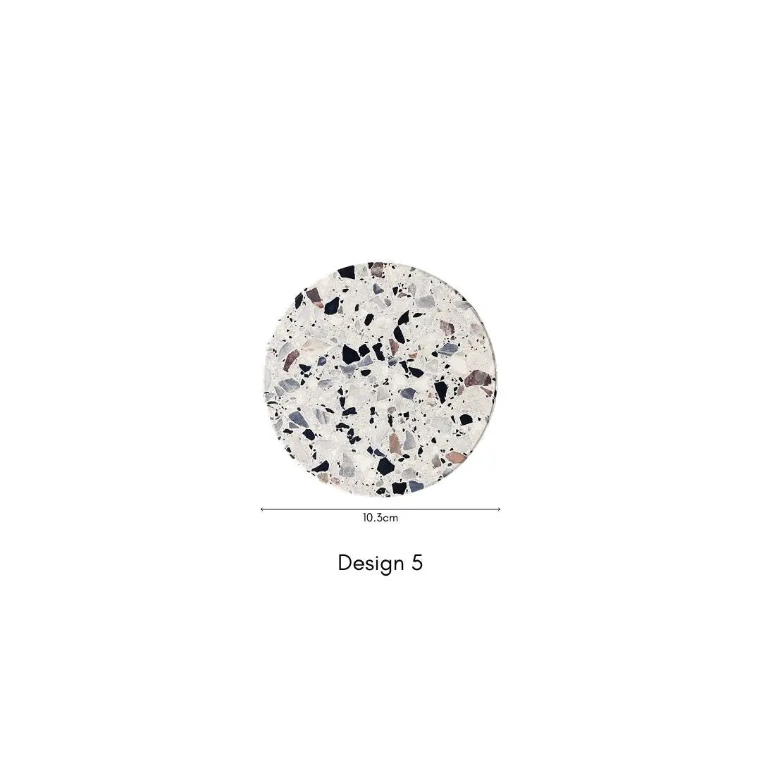 Diatomite Terrazzo & Marble Design Cup Coaster-Speckled Space