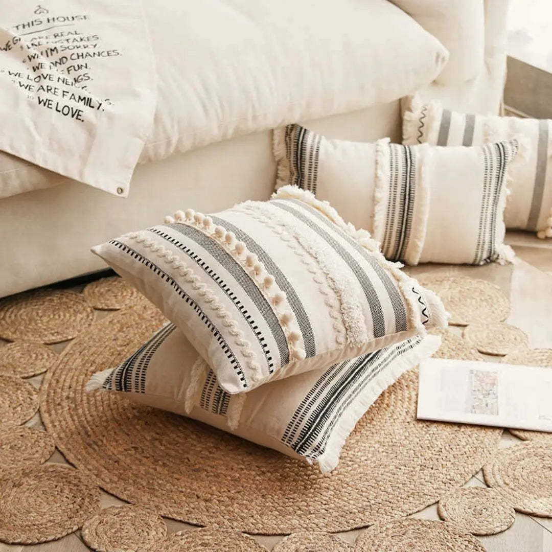Denise Linen Cushion Cover-Speckled Space