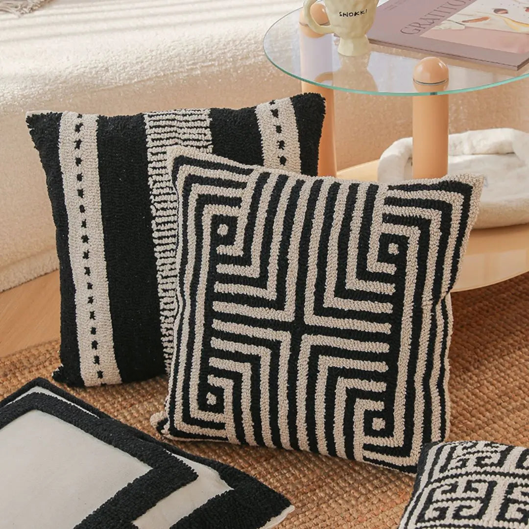 Heekle Tufted Cushion Cover-Speckled Space