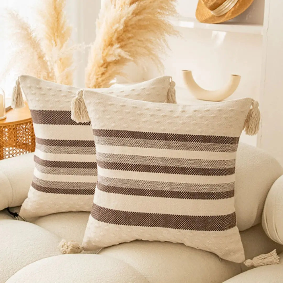 Jowal Tufted Cushion Cover-Speckled Space