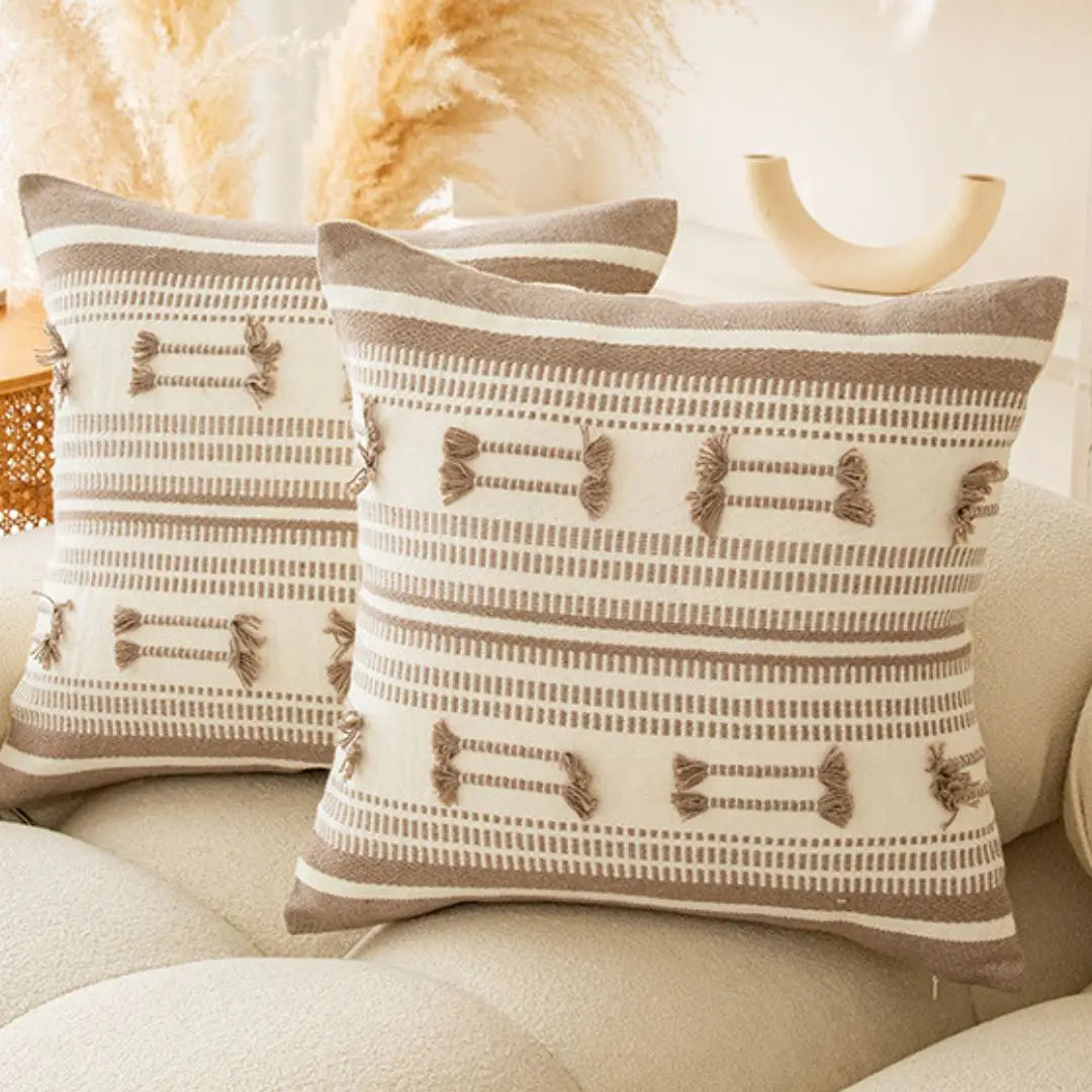 Jowal Tufted Cushion Cover-Speckled Space