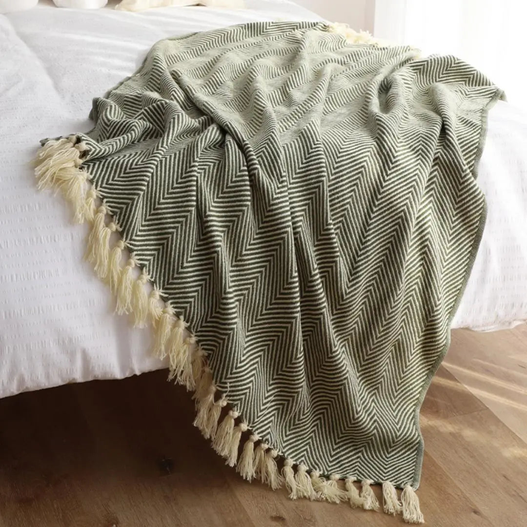 Casandra Green Sofa Bed Throw-Speckled Space