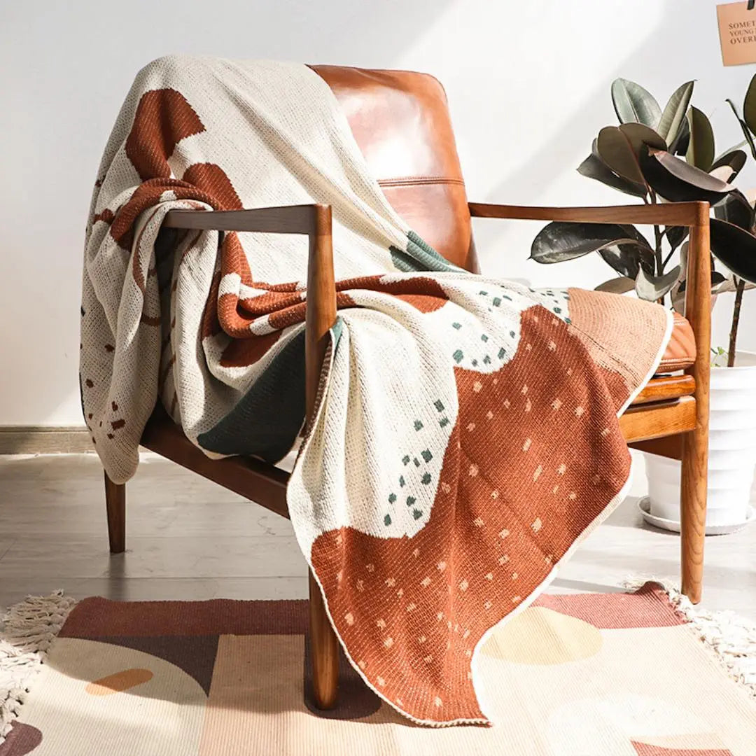 Monleaf Knitted Throw-Speckled Space