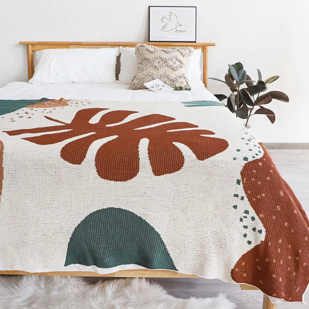 Monleaf Knitted Throw-Speckled Space
