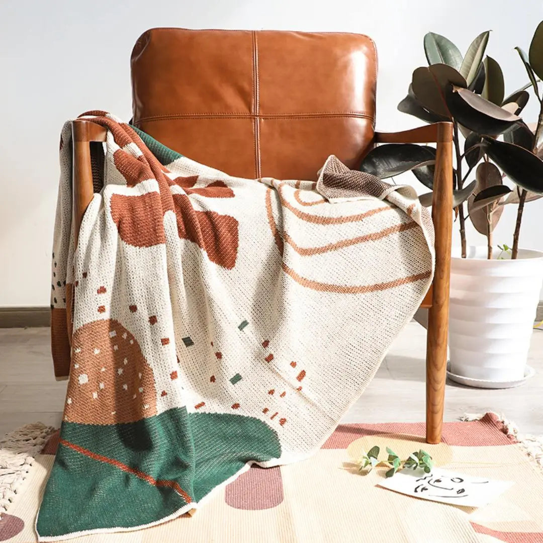 Monleaf Knitted Throw-Speckled Space