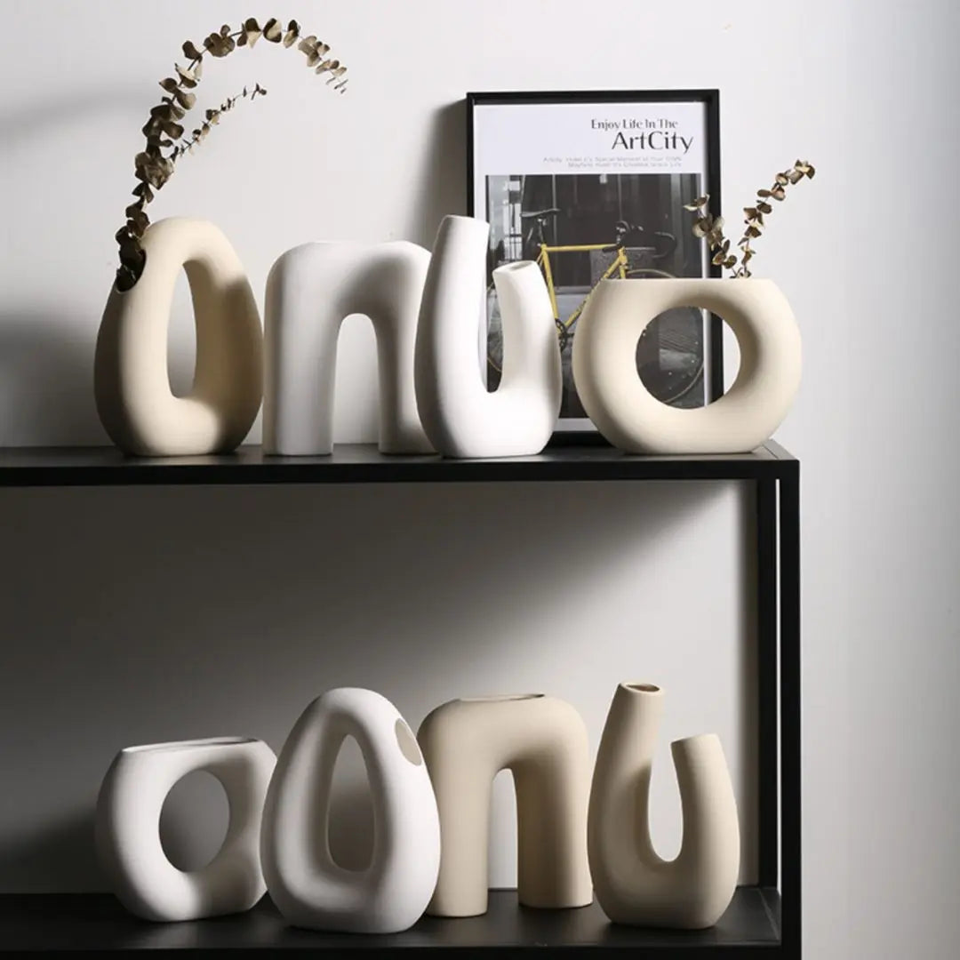 Rvan Ceramic Vase-Speckled Space