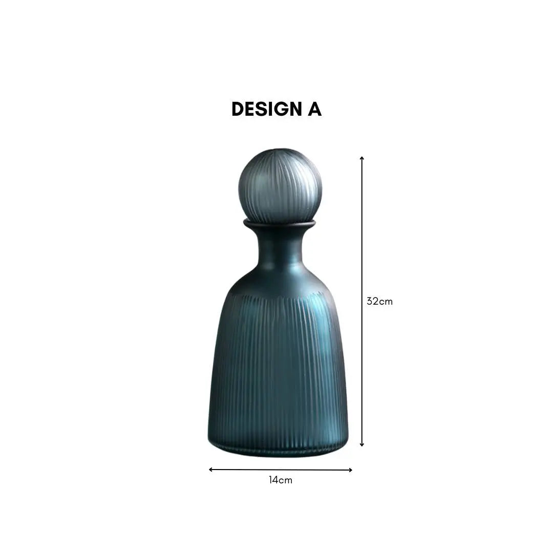 Chloe Designer Tinted Glass Vase-Speckled Space