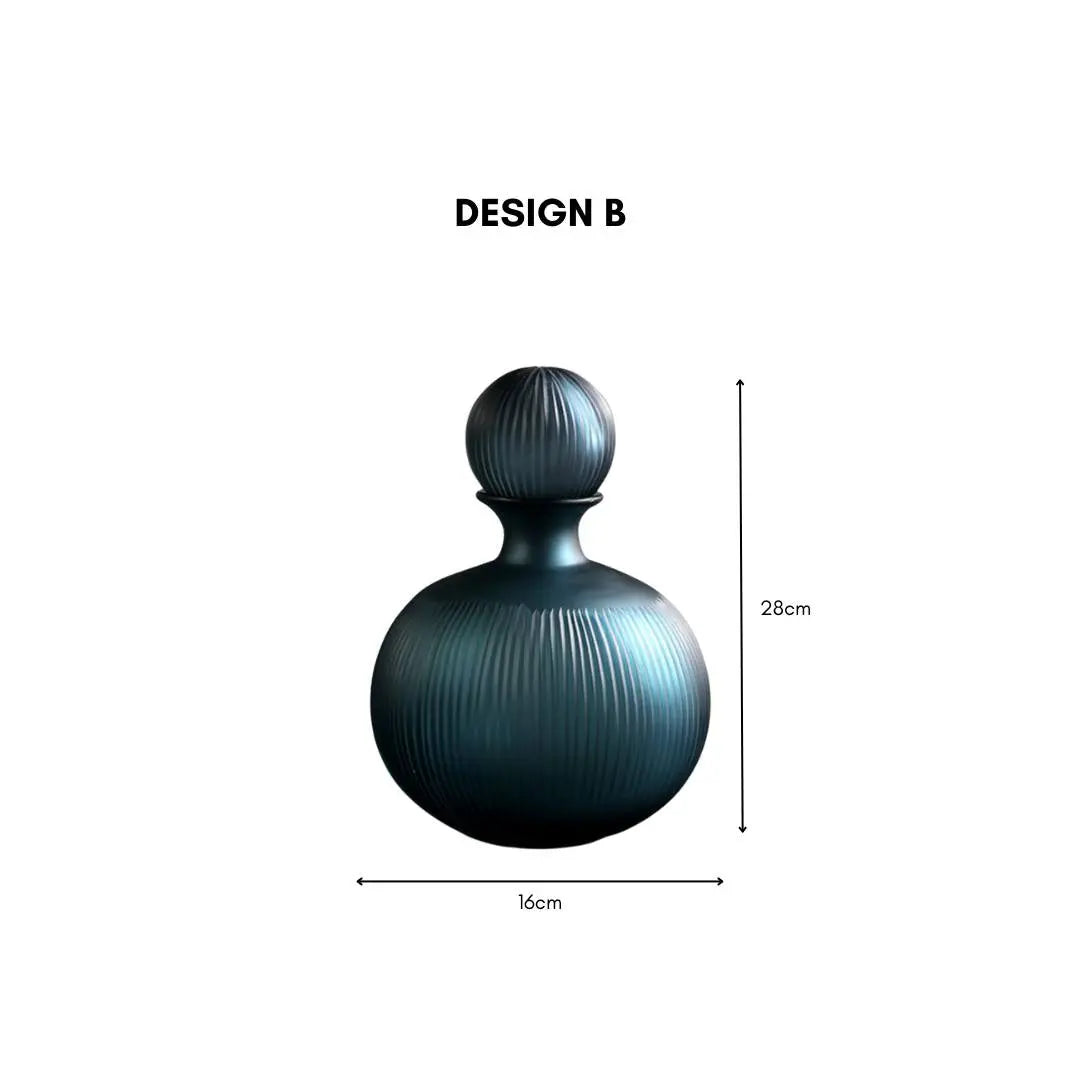 Chloe Designer Tinted Glass Vase-Speckled Space