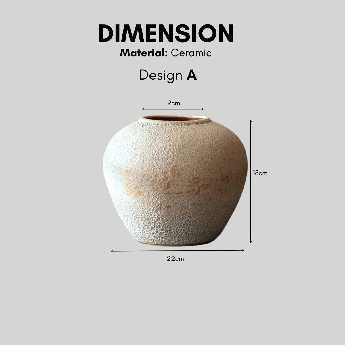 Espane Ceramic Decorative Vase-Speckled Space