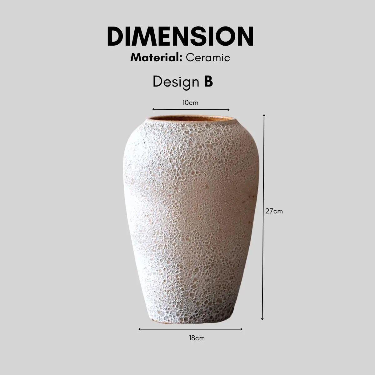 Espane Ceramic Decorative Vase-Speckled Space