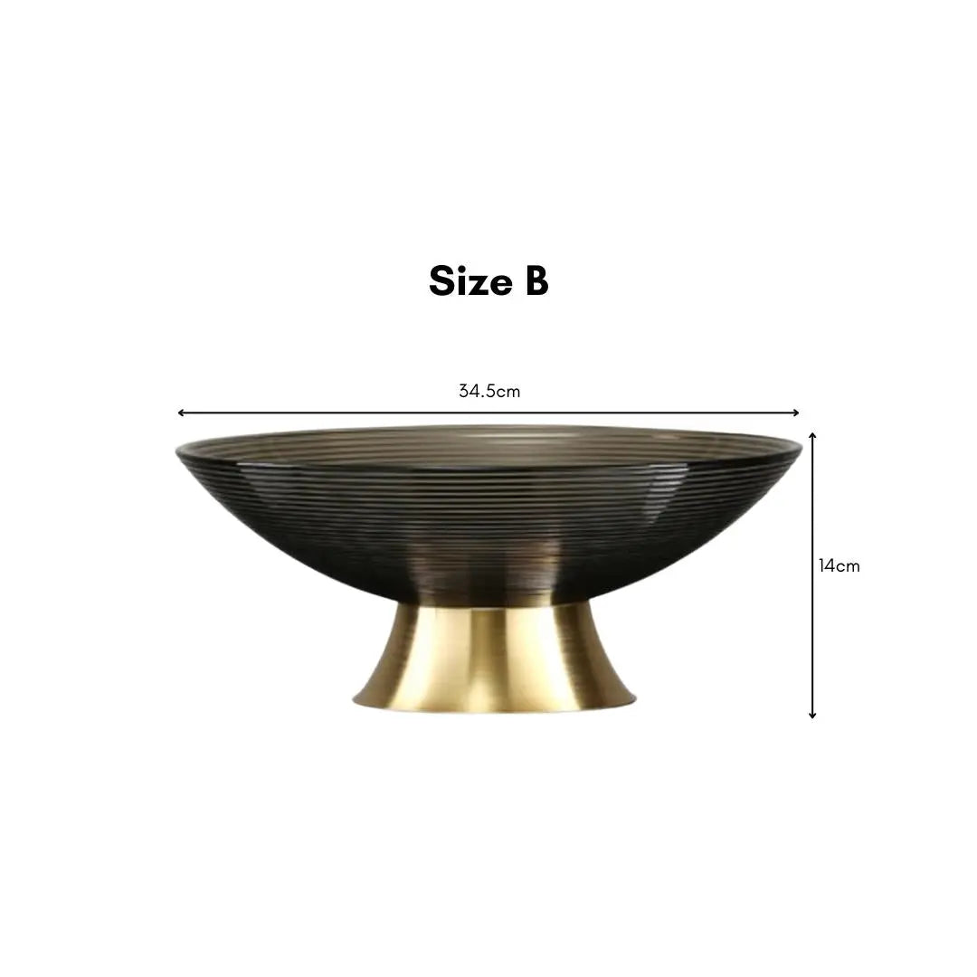 Furley Tinted Decorative Glass Bowl-Speckled Space