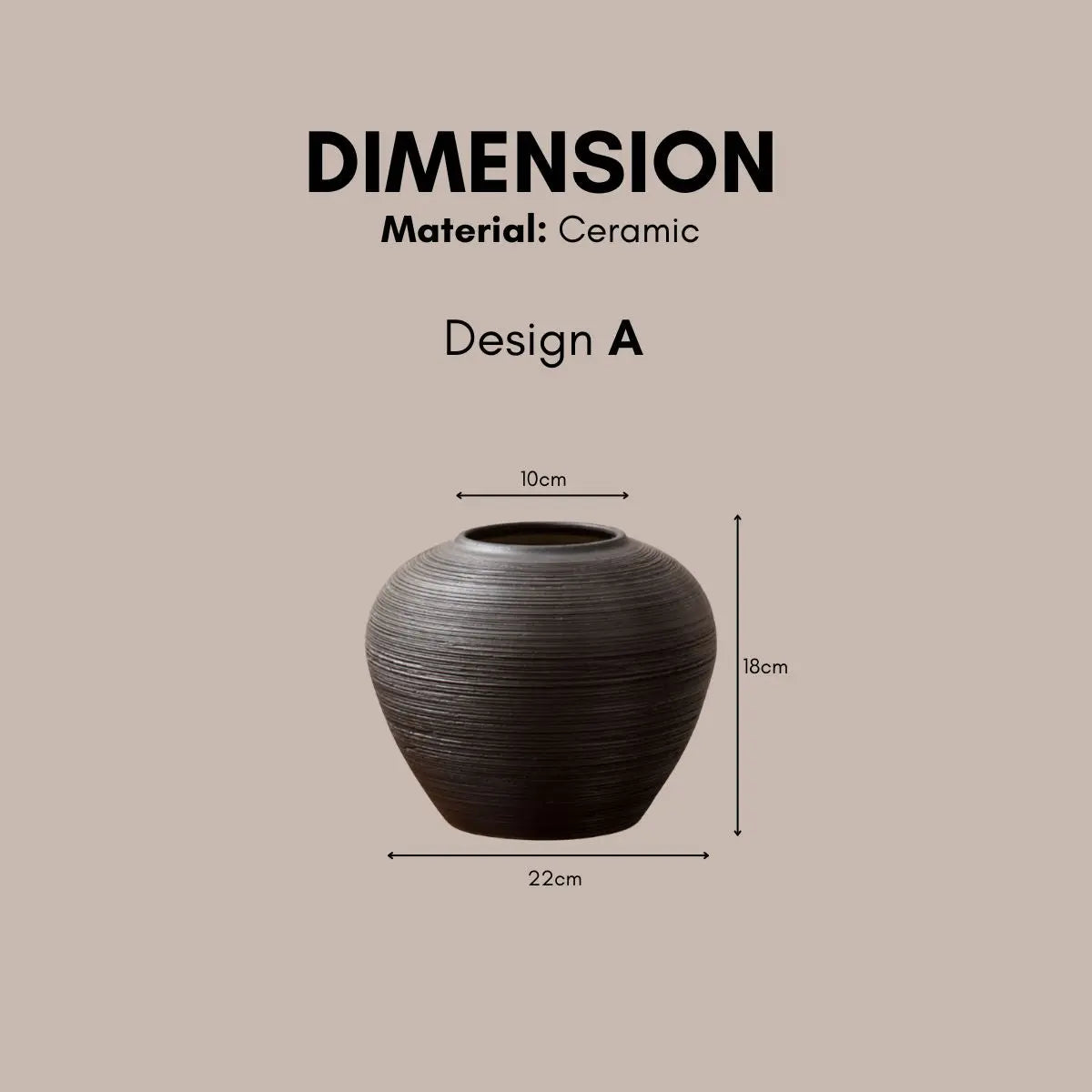 Pilea Ceramic Decorative Vase-Speckled Space