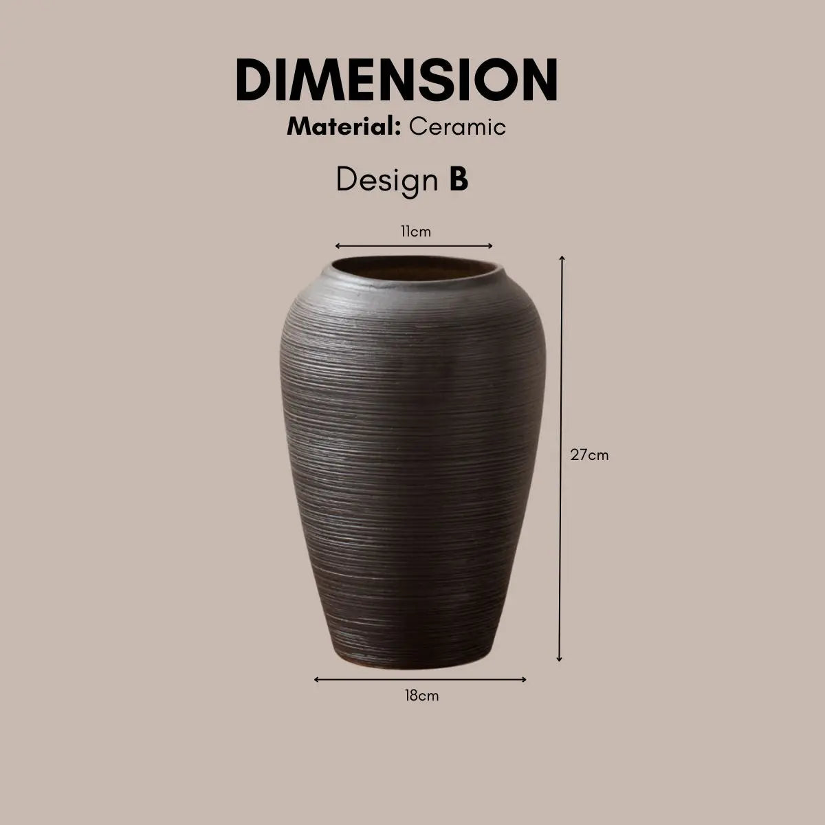 Pilea Ceramic Decorative Vase-Speckled Space