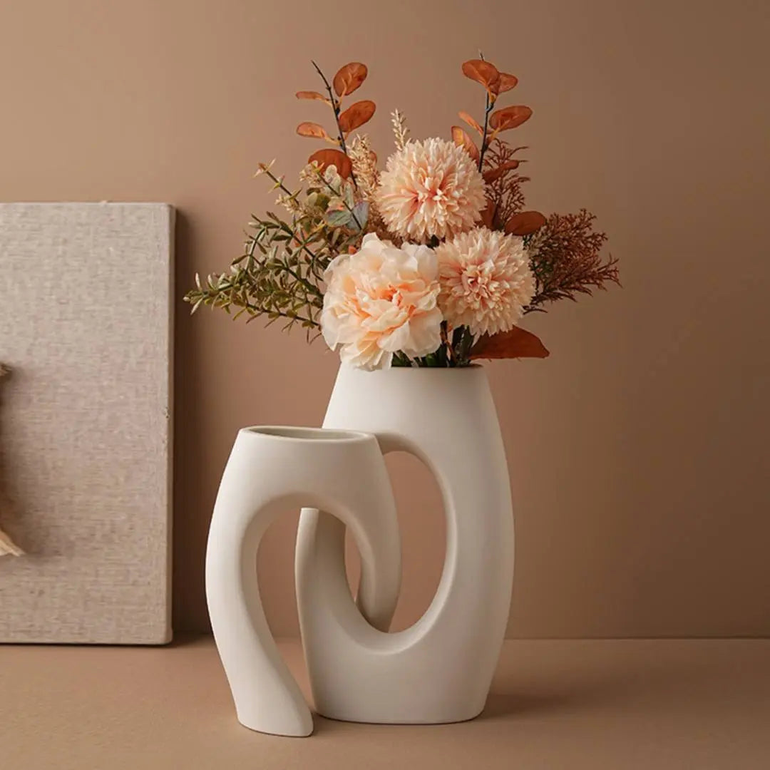 Voila Ceramic Decorative Vase-Speckled Space