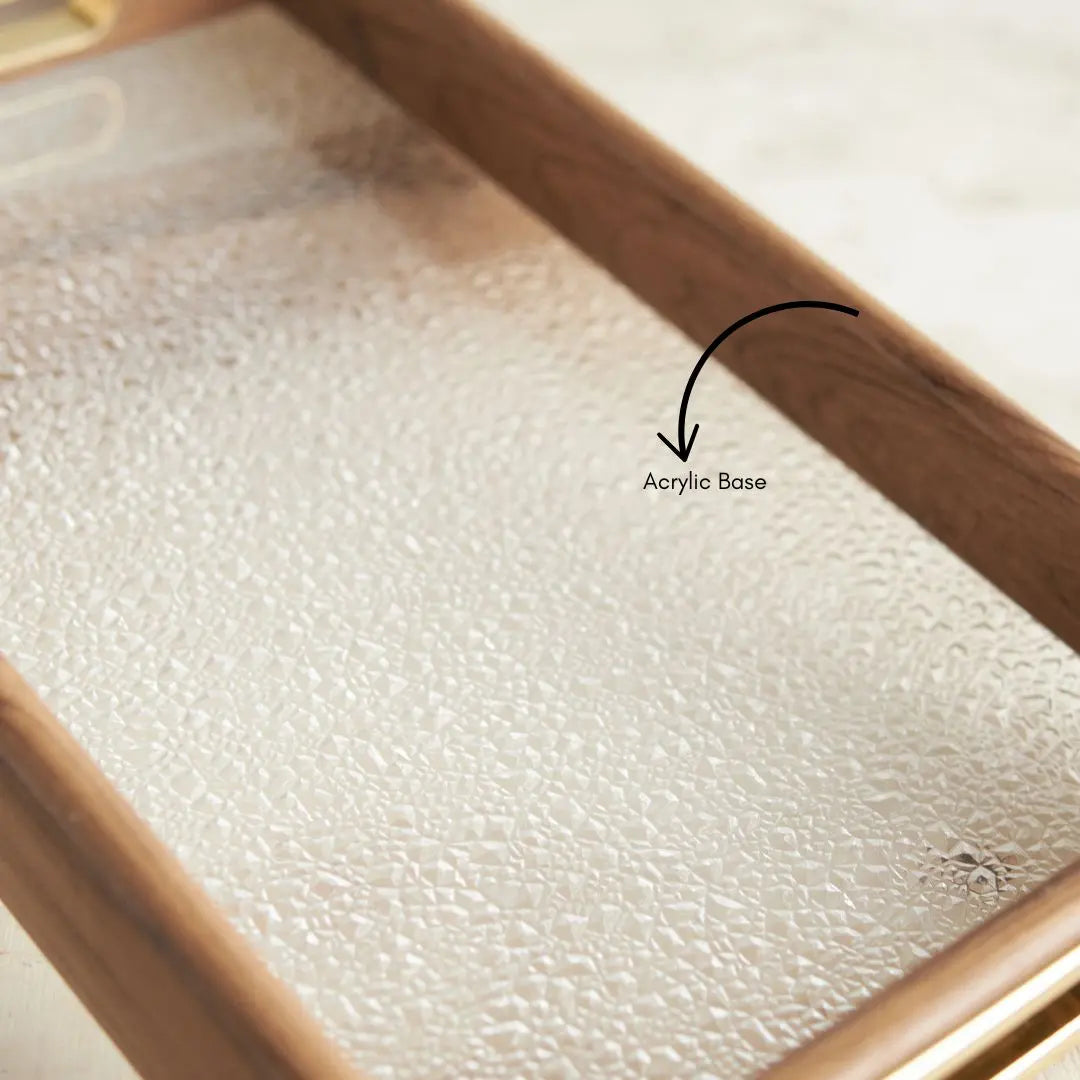 Chamelon Acrylic Decorative Serving Tray-Speckled Space