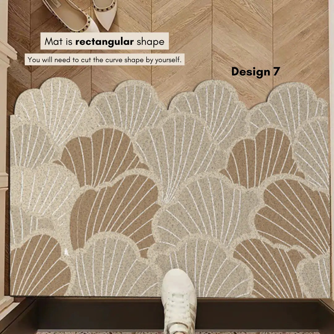 Norelie Nordic PVC Coil Door Mat Design 7-Speckled Space