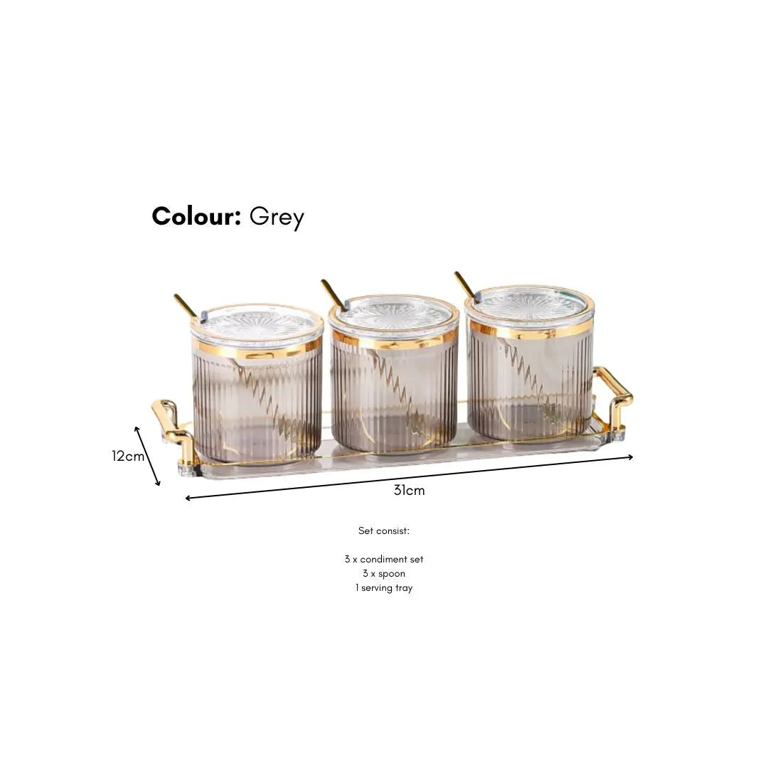 Perrin Condiment Set-Speckled Space