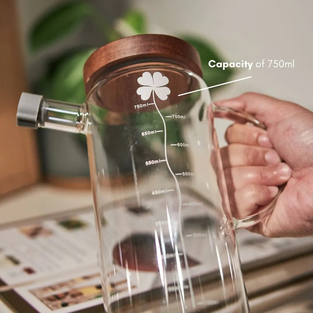 Ollie Oil Borosilicate Glass Bottle Dispenser-Speckled Space
