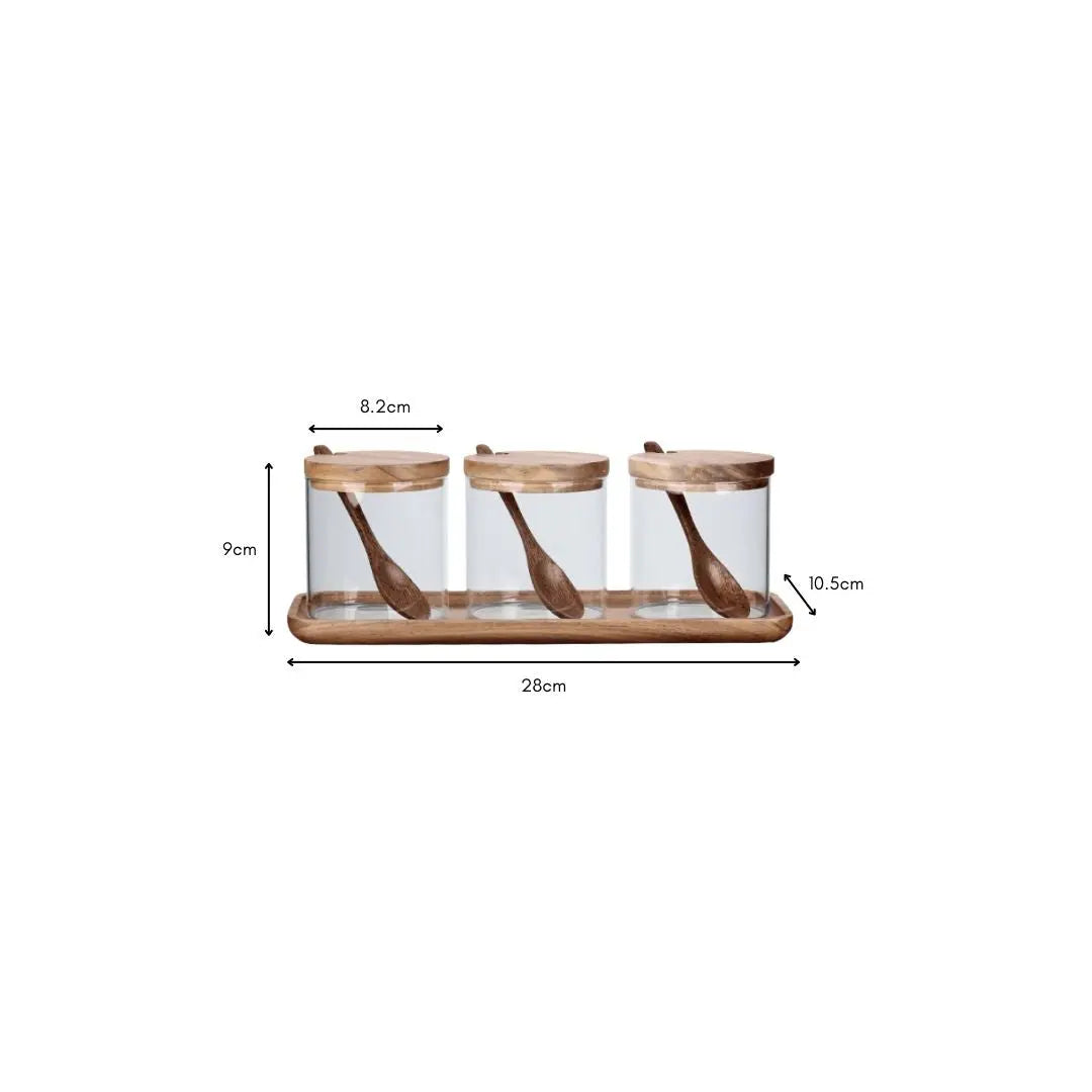 Woolier Wood Condiment Set-Speckled Space