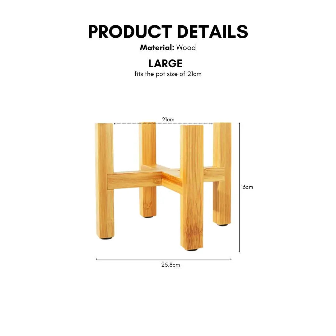 Flower Pots Elevated Wooden Stand-Speckled Space
