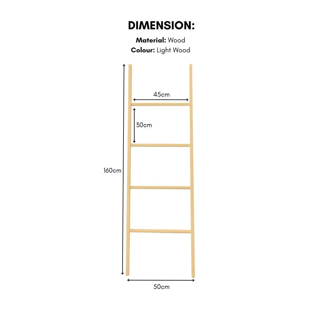 Denlo Wooden Clothes Hanging Ladder-Speckled Space