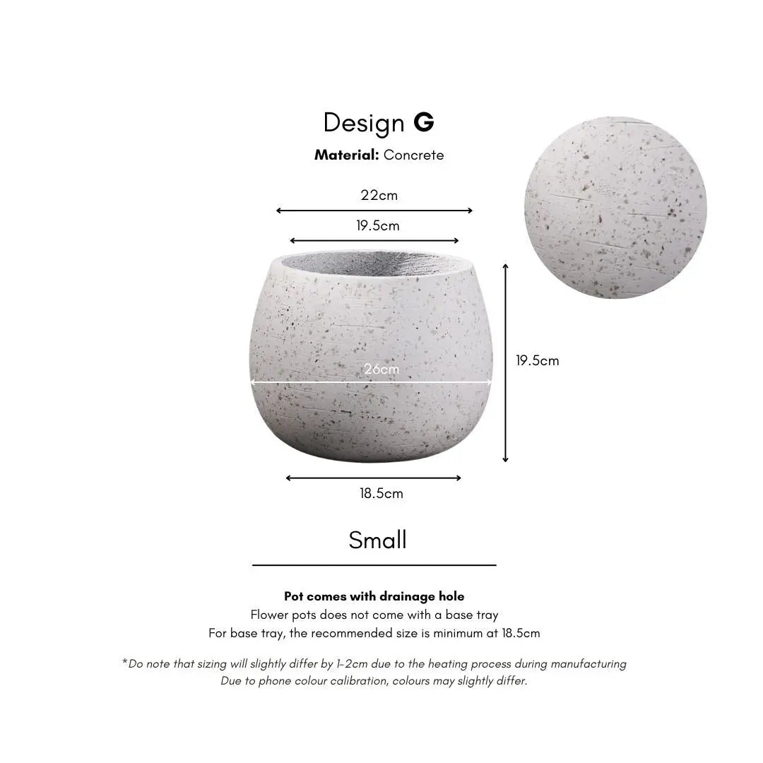 Pylota Concrete Flower Pot-Speckled Space