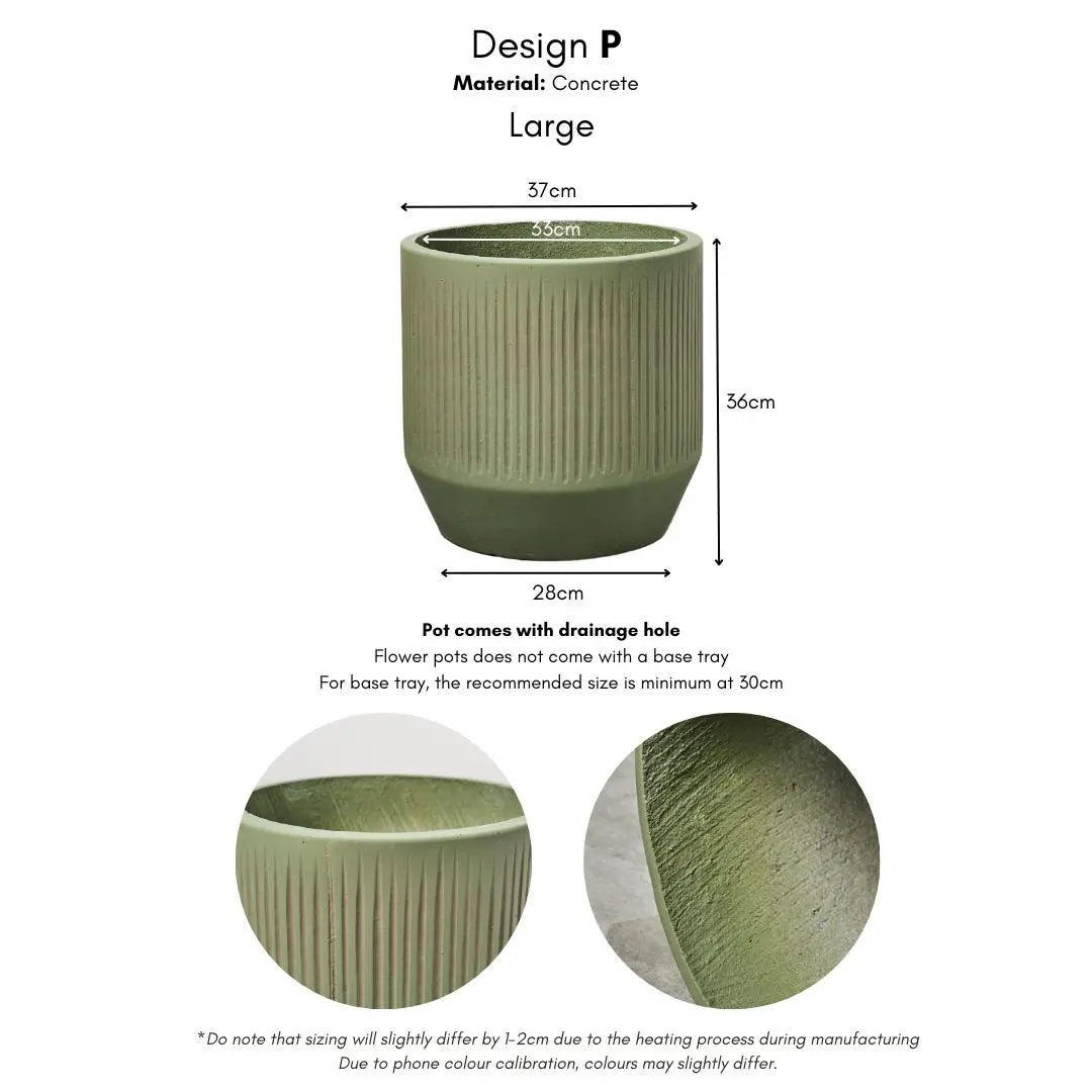 Pylota Concrete Flower Pot - P-Speckled Space