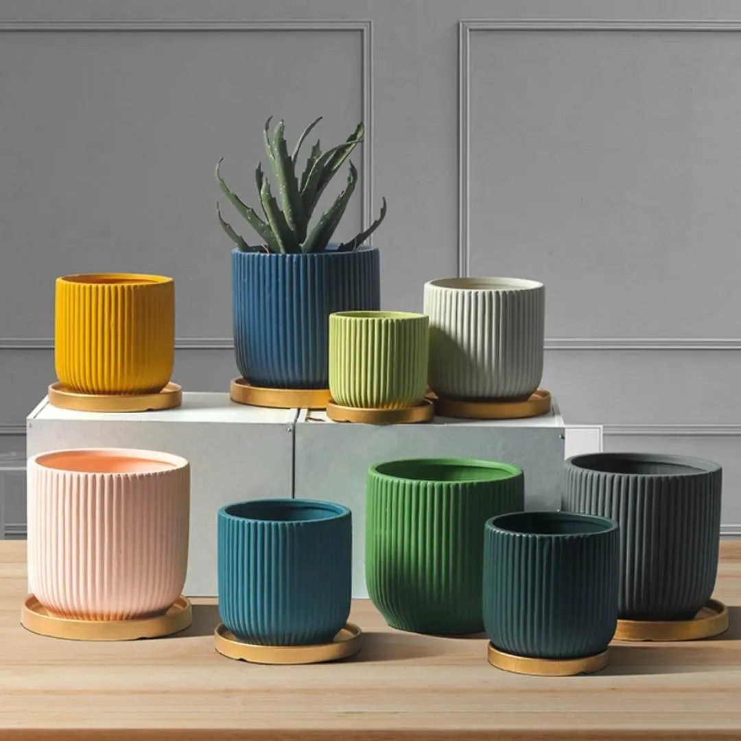 Corelly Ceramic Flower Pot-Speckled Space