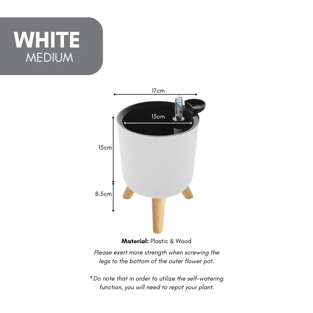 Elevated Plastic Self-Watering Flower Pot My Store