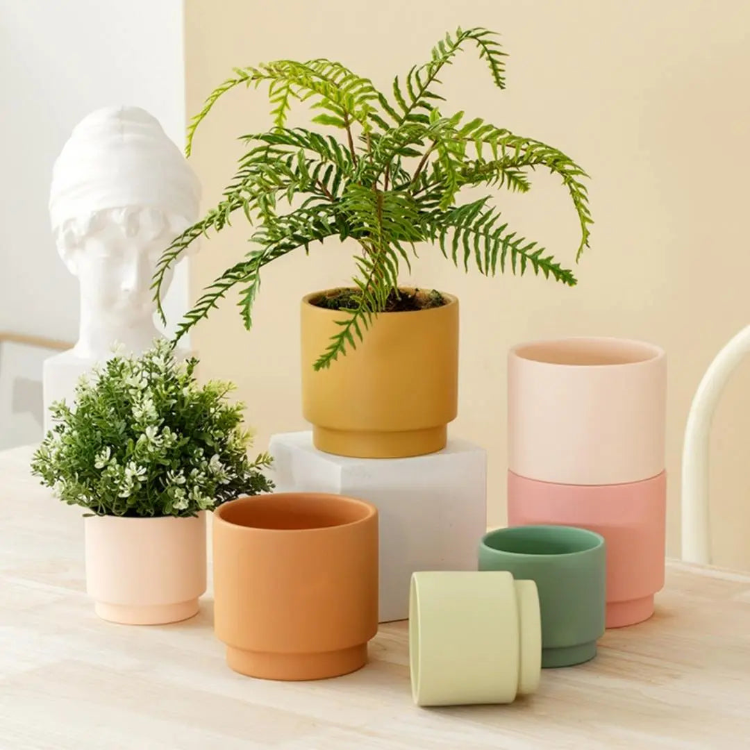 Norweg Nordic Ceramic Flower Pot-Speckled Space
