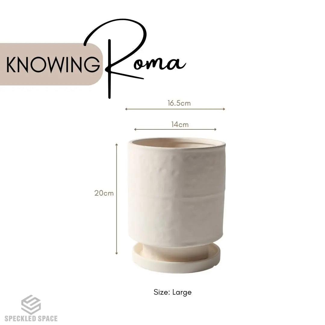 Roma Ceramic Flower Pot-Speckled Space
