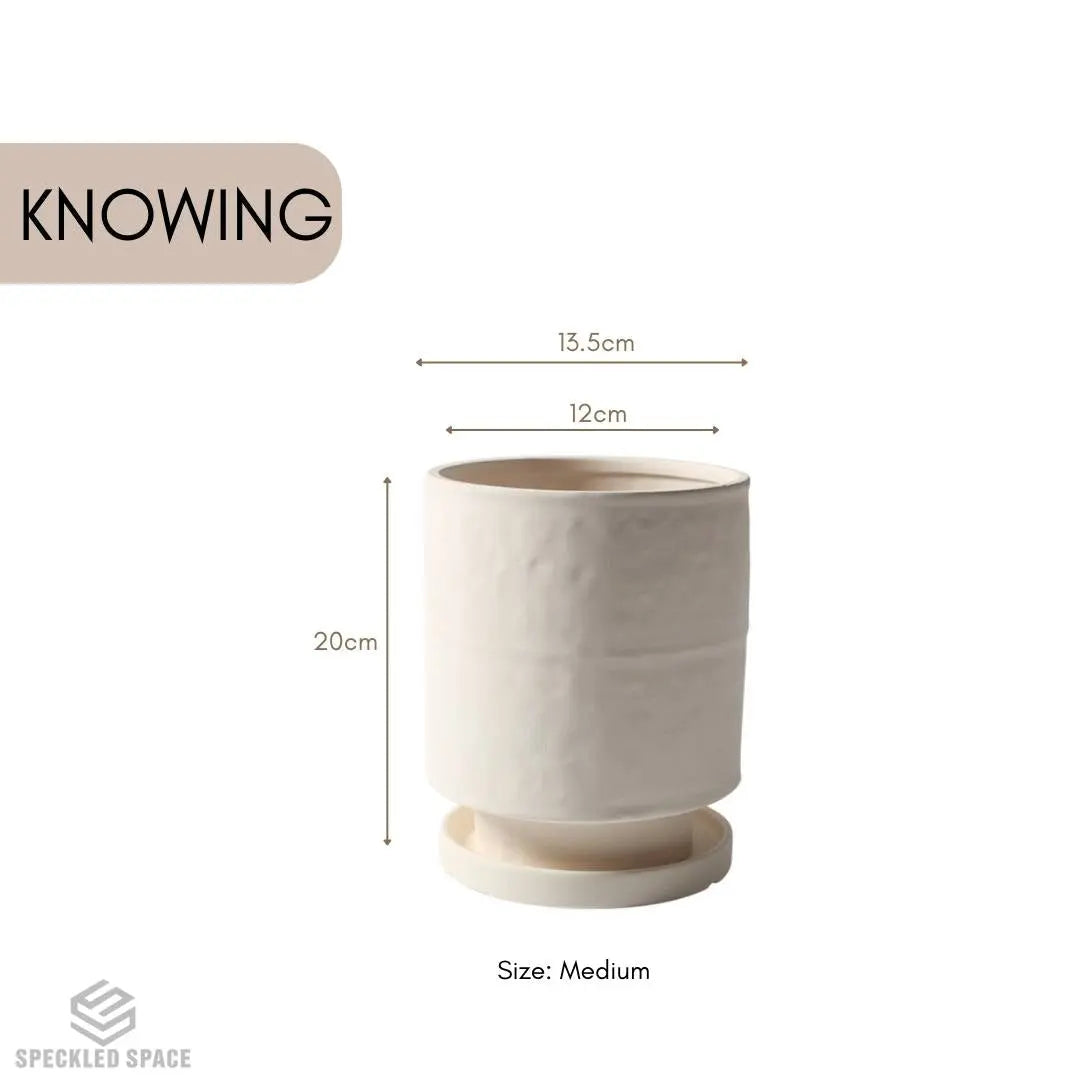Roma Ceramic Flower Pot-Speckled Space