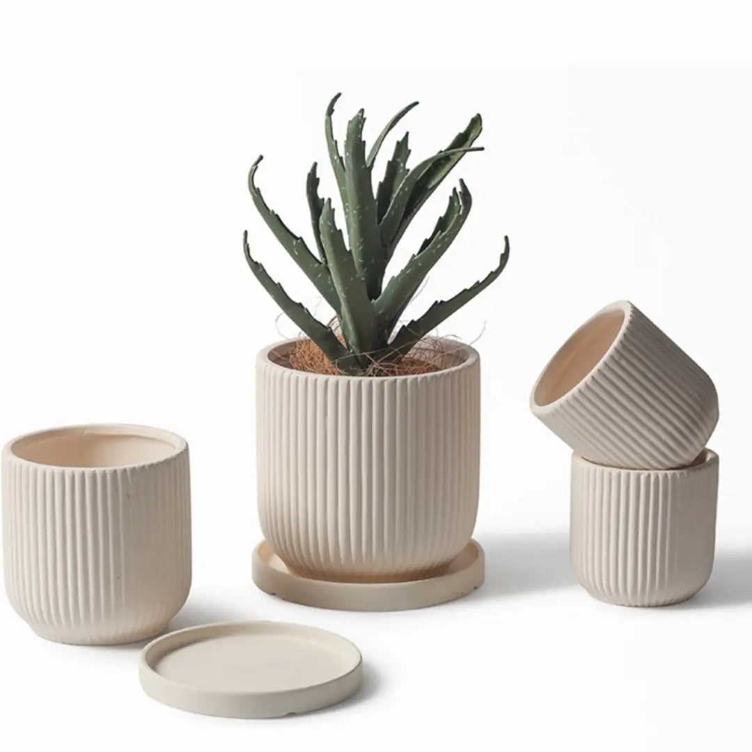 Carley Ceramic Flower Pot-Speckled Space