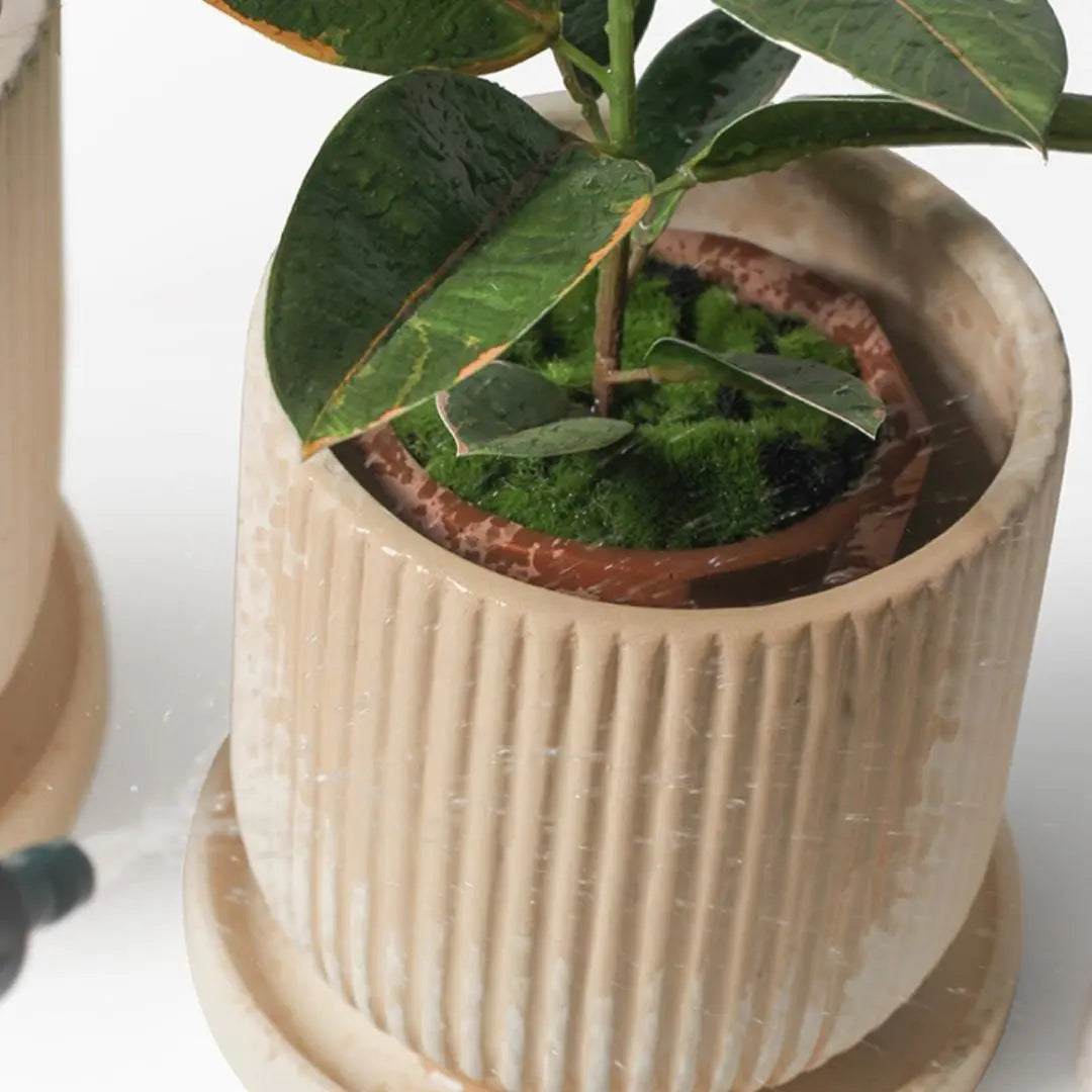 Carley Ceramic Flower Pot-Speckled Space