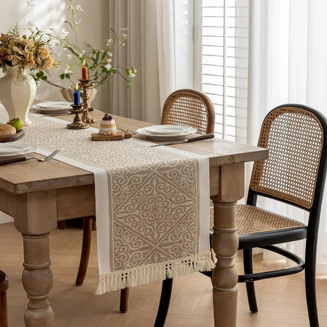 Lorenzo Water Resistant Table Runner-Speckled Space