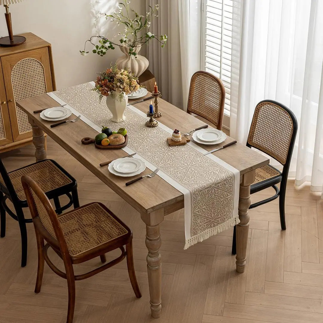 Lorenzo Water Resistant Table Runner-Speckled Space