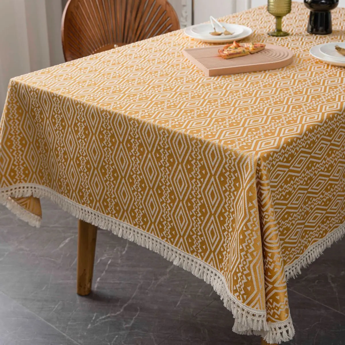 Delilah Yellow Table Cloth My Store