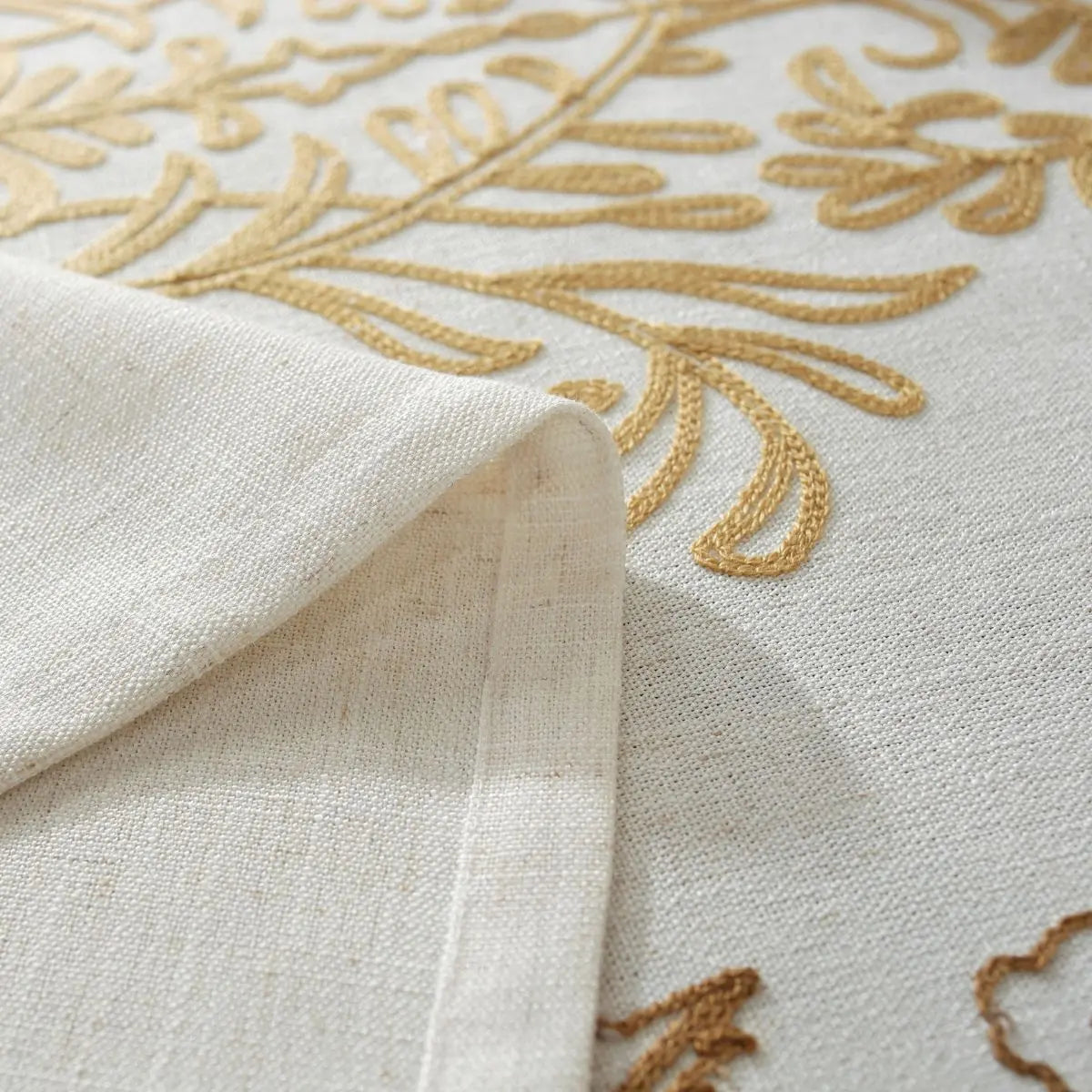 Edon Beige Floral Table Cloth My Store