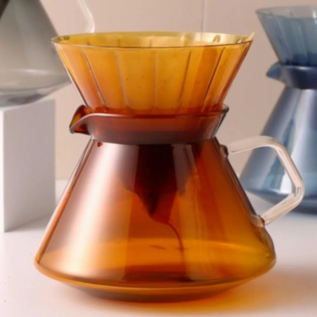 Laurel Designer Borosilicate Glass Coffee Funnel Dripper-Speckled Space