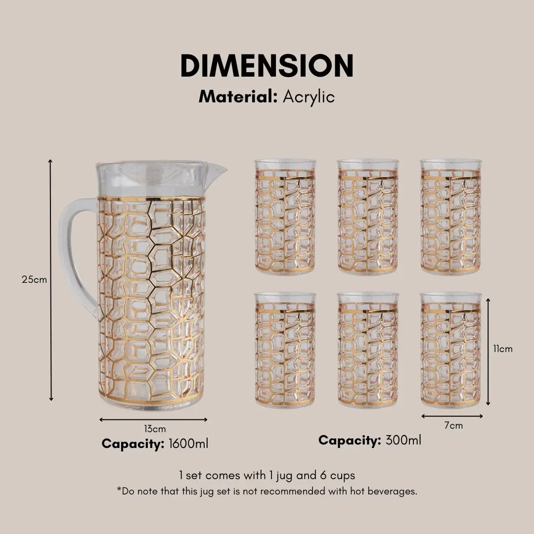 Aurelia Acrylic Jug Set-Speckled Space