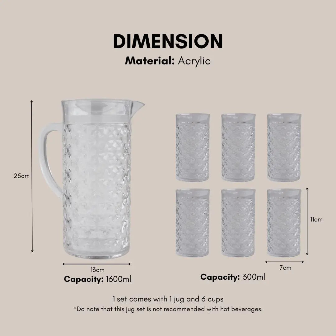 Ellie Acrylic Jug Set-Speckled Space