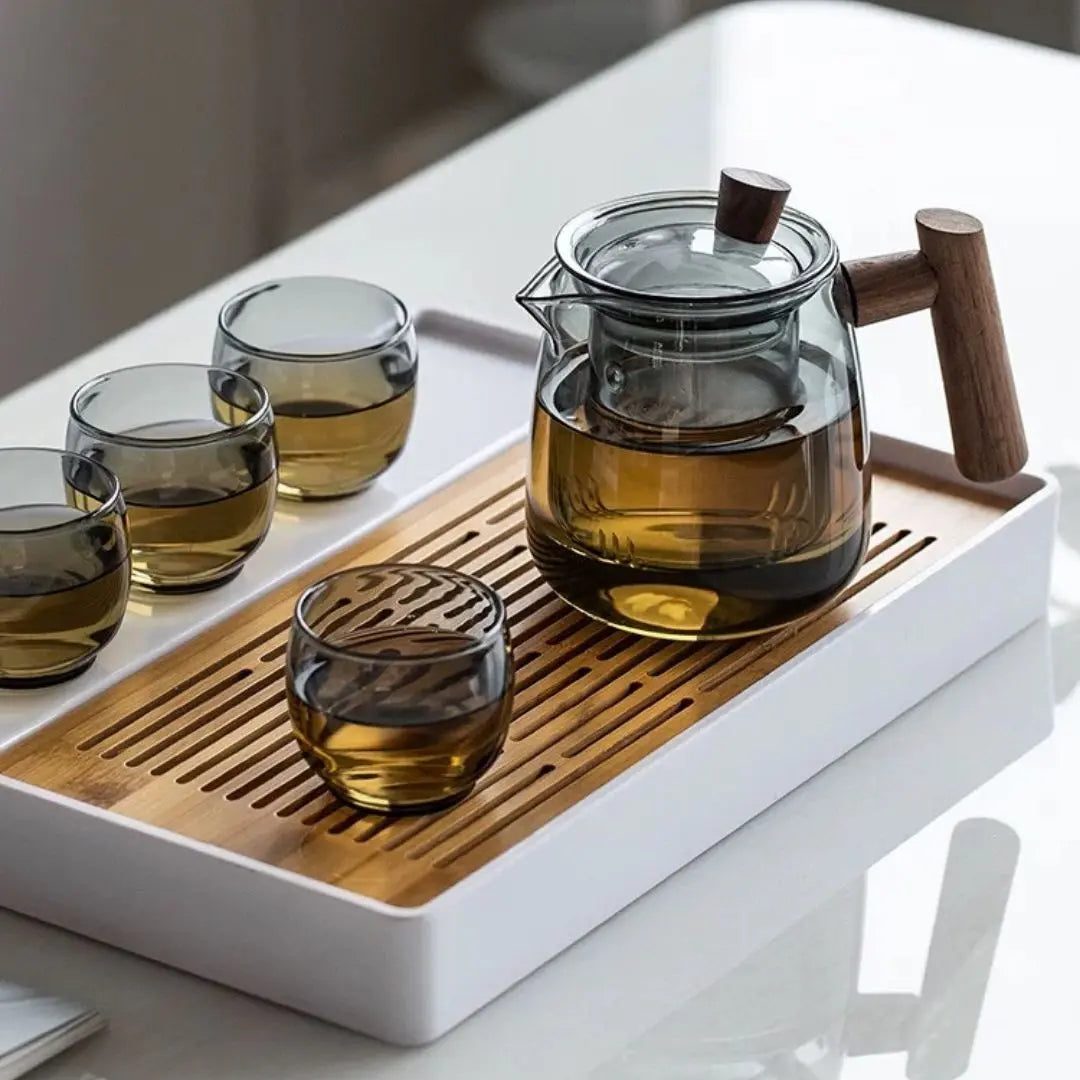 Ullier Glass Teapot Set-Speckled Space