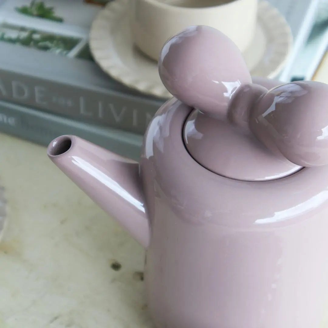 Ricabella Ceramic Light Mauve Teapot Set-Speckled Space