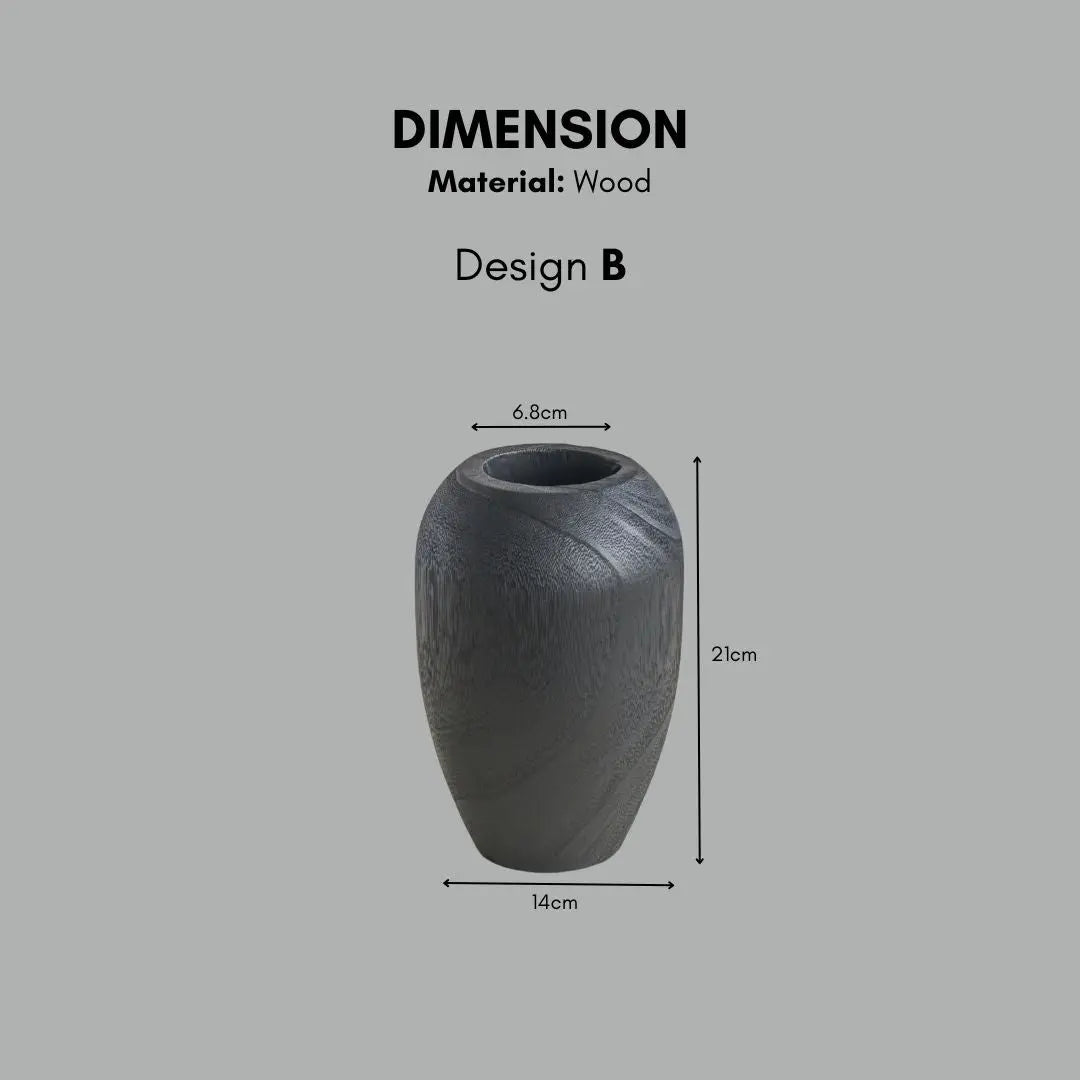 Joden Wooden Vase-Speckled Space