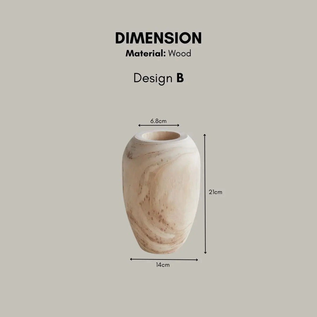 Locern Wooden Vase-Speckled Space
