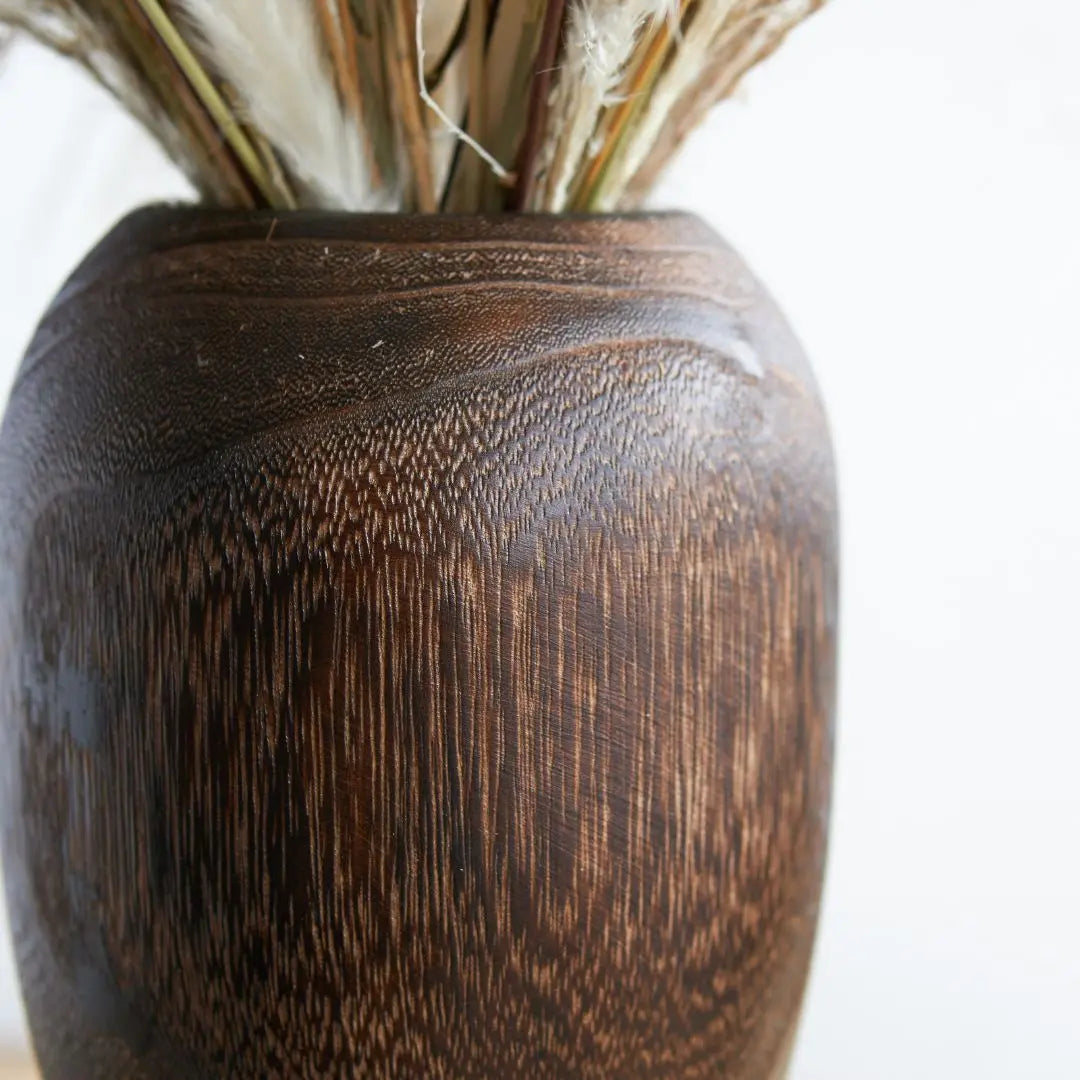 Lorenzo Wooden Vase-Speckled Space
