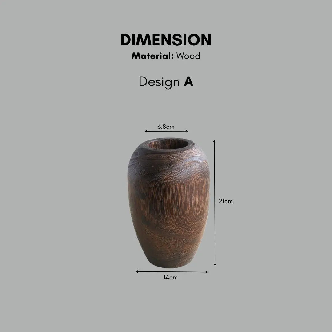 Lorenzo Wooden Vase-Speckled Space