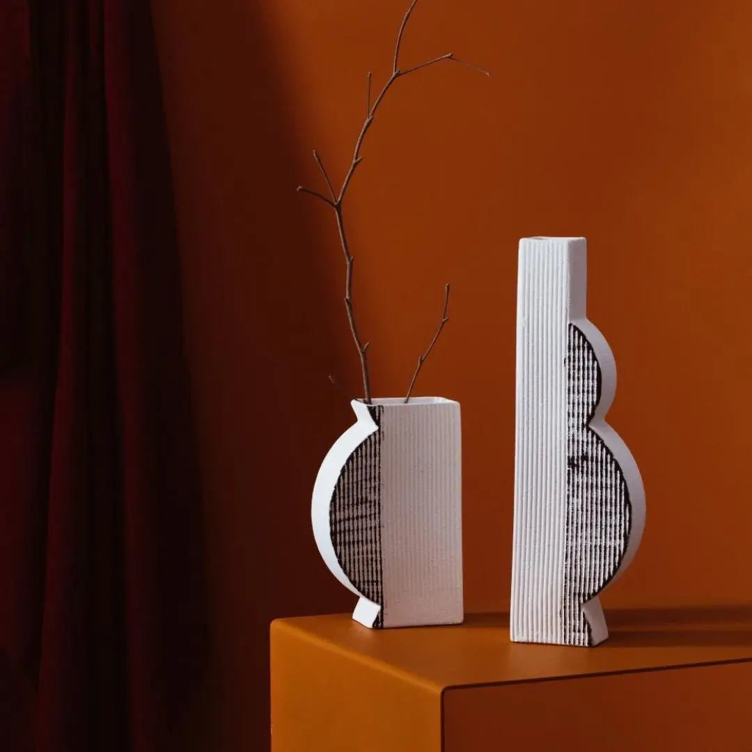 Spade Ceramic Vase-Speckled Space