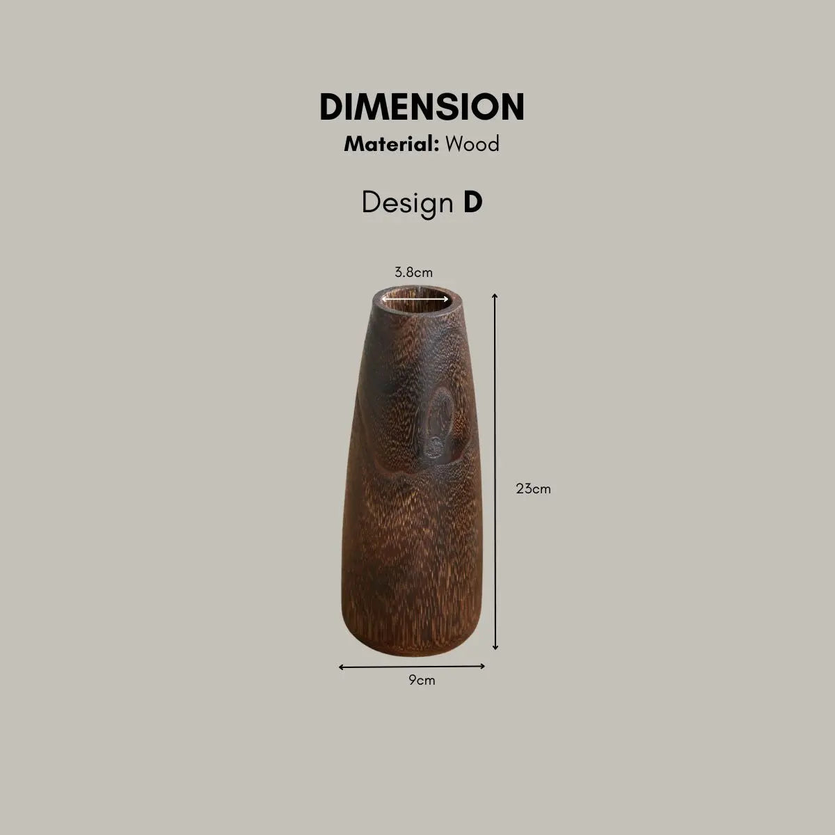 Venila Wooden Vase My Store
