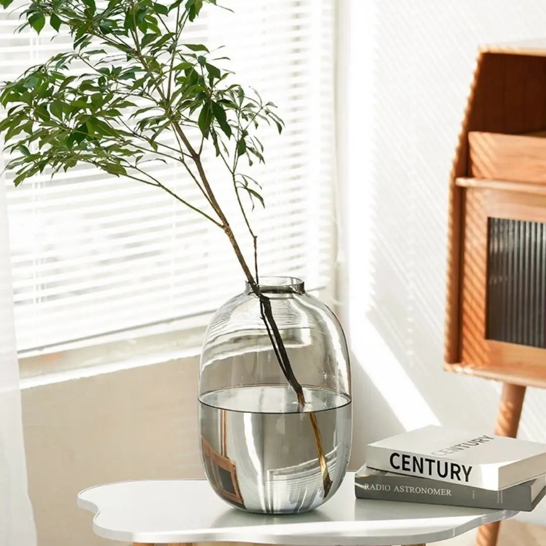 Timothy Tinted Glass Vase-Speckled Space